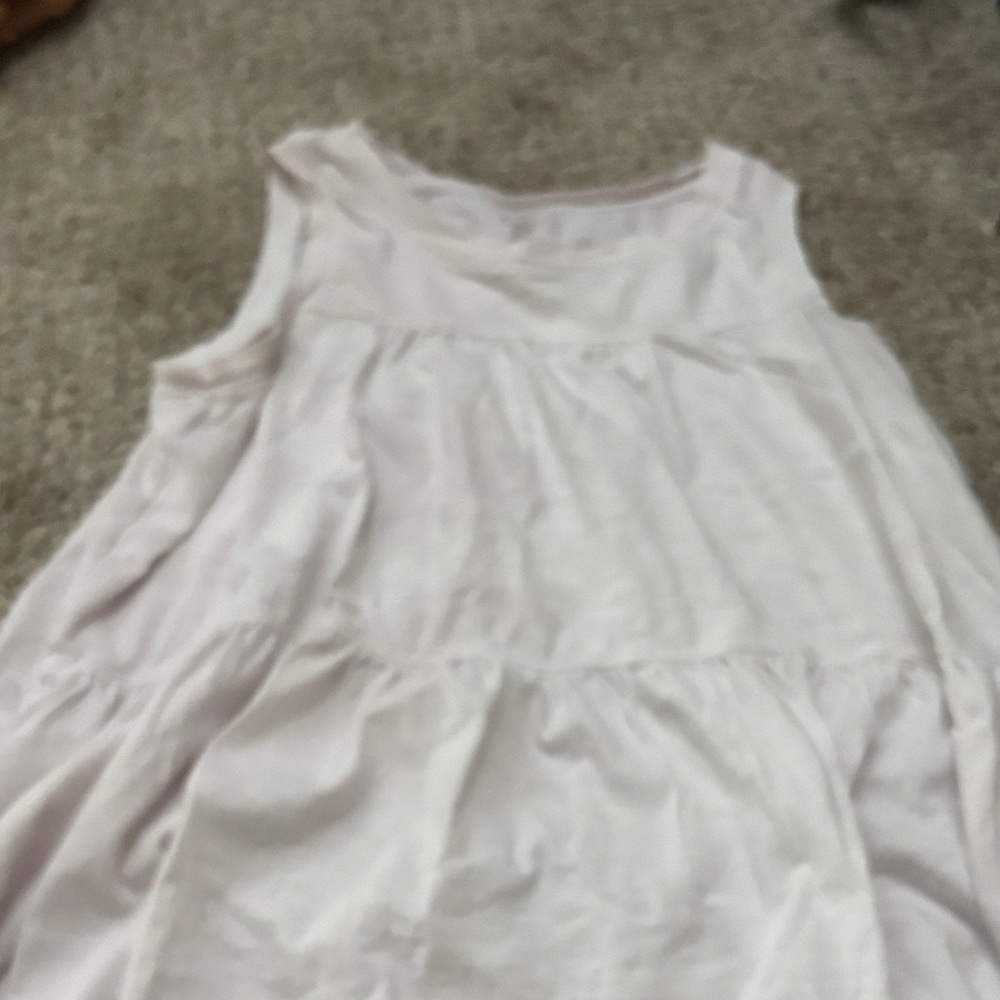 Ruffle white tank top
